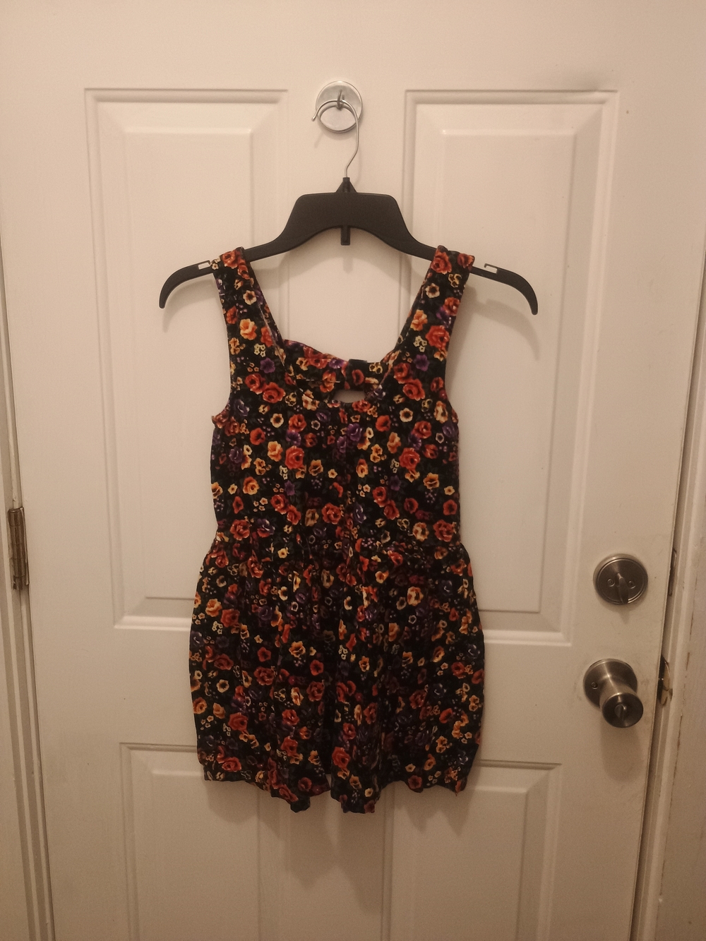 Christie Brooks Floral Print Velvet Colorful Sleepless Dress Girl Size S(7/8) - Picture 2 of 10